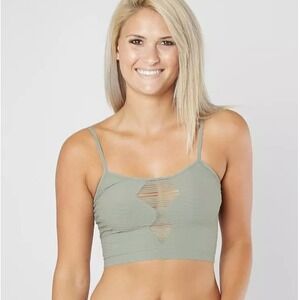 BKE‎ Free People Laser Cut Bralette in Wrought Iron NEW XS/S